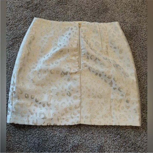 LULUS So Popular Cream and Gold Leopard Print Mini Skirt - Picture 5 of 9